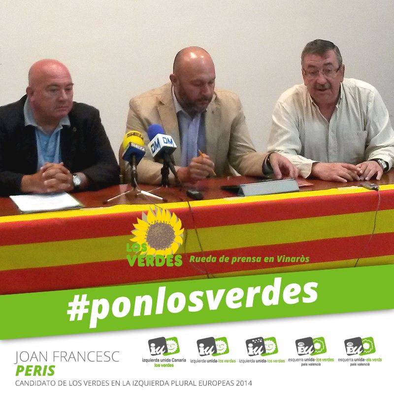El candidato de Los Verdes en la Izquierda Plural visita Vinaròs y exige el cierre definitivo del proyecto Castor