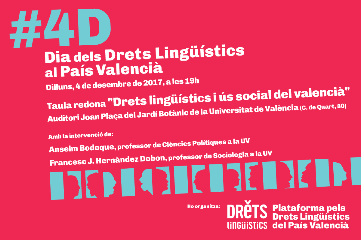 4 de desembre: Dia dels Drets Lingüístics al País Valencià. Manifest.